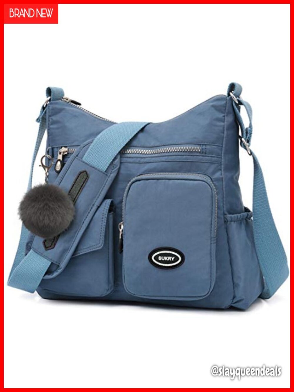 Nylon Crossbody Bag Anti Theft RFID Waterproof Shoulder Travel Purse